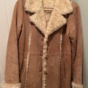 Wilsons Leather Suede Jacket with faux fur